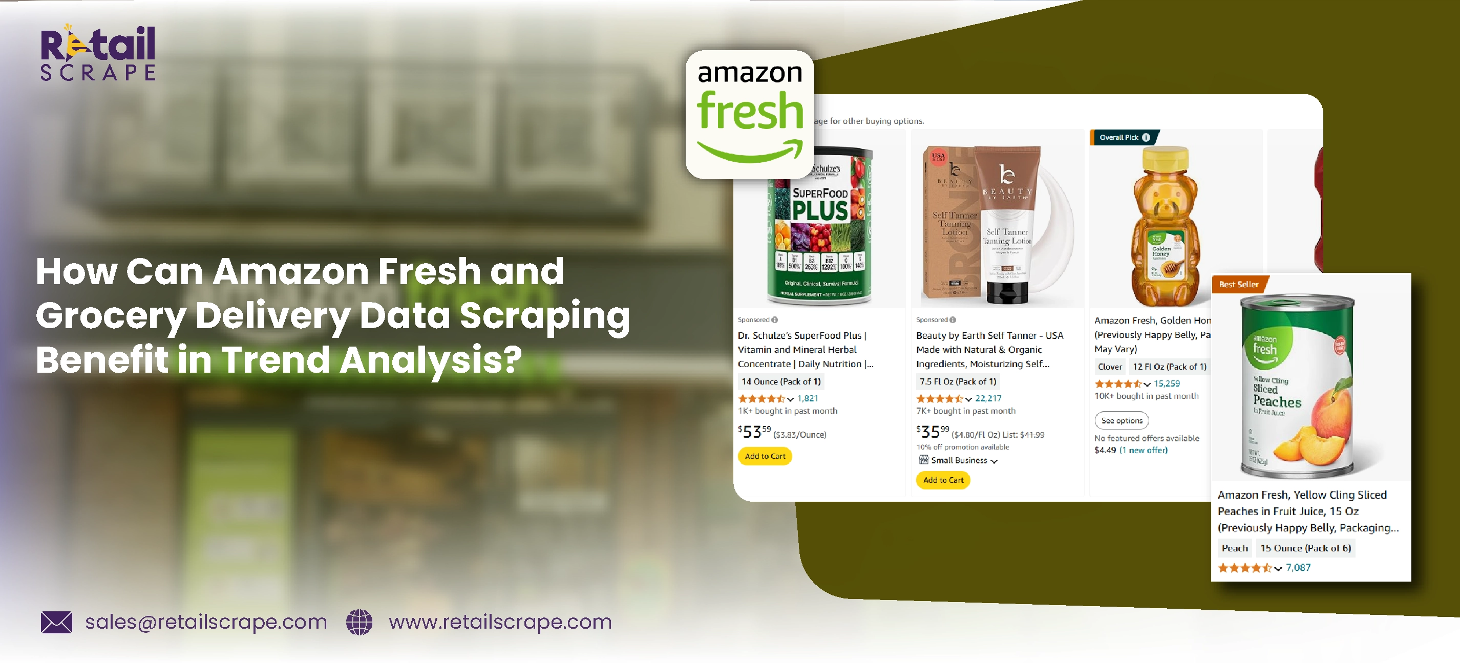 How Can Amazon Fresh and Grocery Delivery Data Scraping Benefit in Trend Analysis